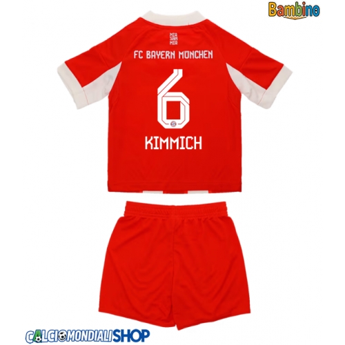 Maglie da calcio Bayern Munich Joshua Kimmich #6 Prima Maglia Bambino 2025-26 Manica Corta + Pantaloni corti)